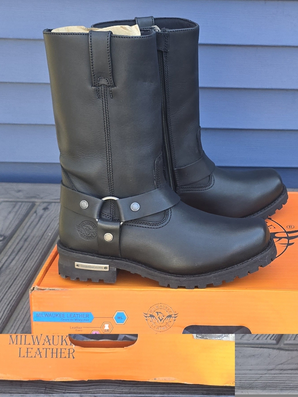 Milwaukee Leather Harness Boots 10EE